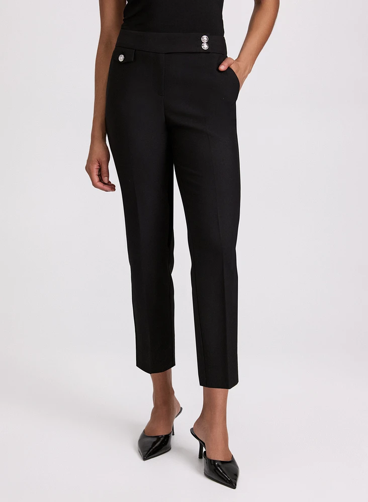 Pantalon Emma étroit à boutons