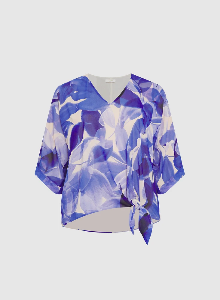 Blouse à motif feuilles