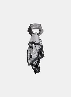 Chain Link Print Square Scarf