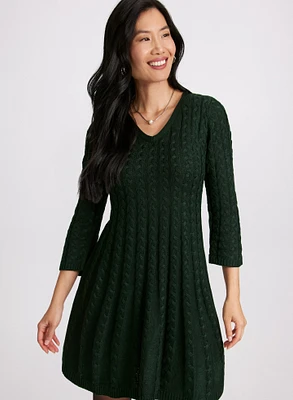 Robe-pull en tricot à mailles torsadées