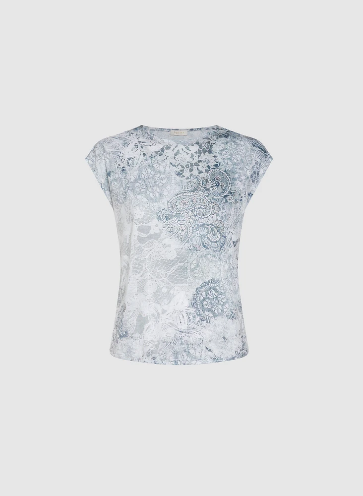 Paisley Burnout T-Shirt