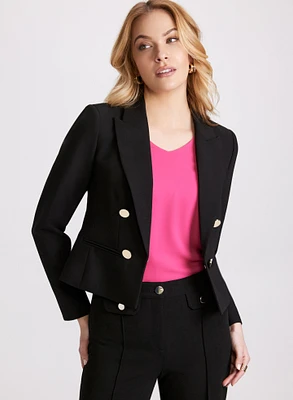 Cropped Double-Breasted Blazer