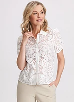 Puff Sleeve Lace Blouse