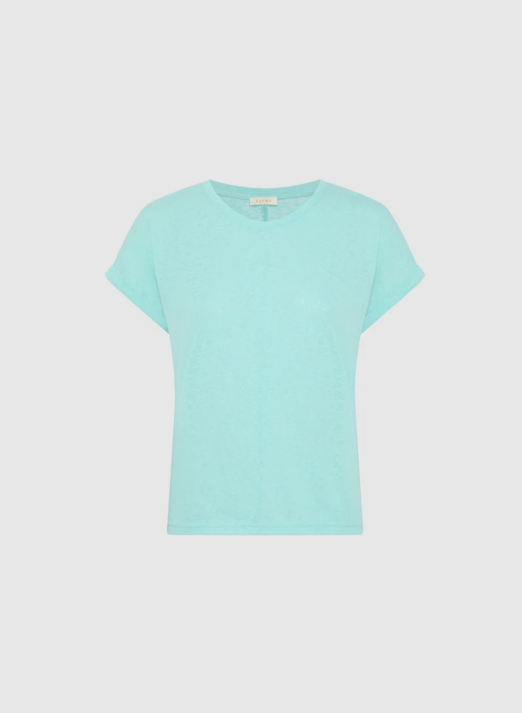 Linen-Blend T-Shirt