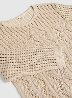 Open Weave Cable Stitch Sweater