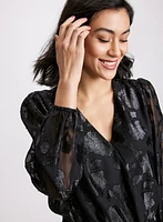 Foil Floral Blouse