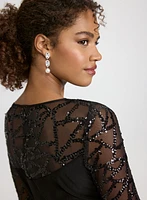 Sequined Jersey Dress