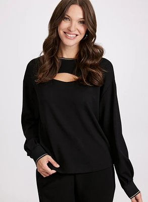 Long Sleeve Cut-Out Top