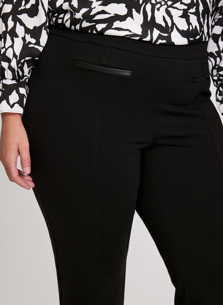 Sofia Pull-On Straight-Leg Pants