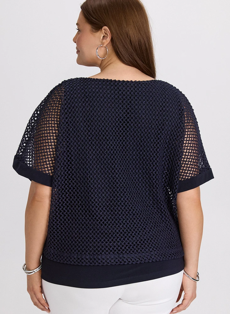 Short Sleeve Crochet Top