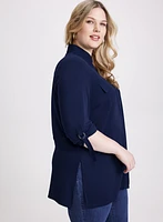 Long Sleeve Top With Adjustable Sleeves