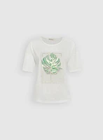 T-shirt à feuille de palmier