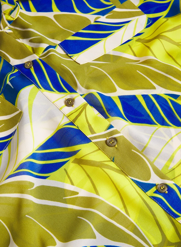 Blouse à motif palmiers