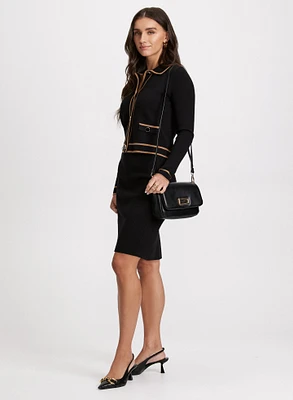 Contrast Trim Pencil Skirt