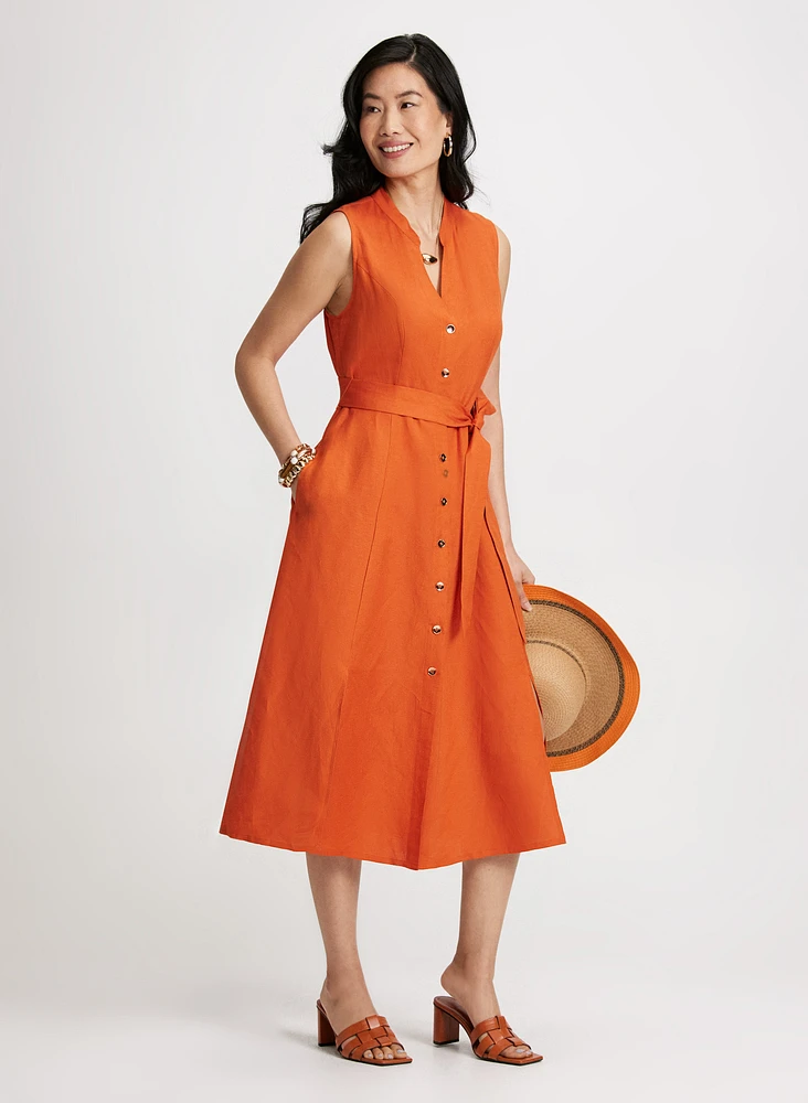 Linen Midi Dress