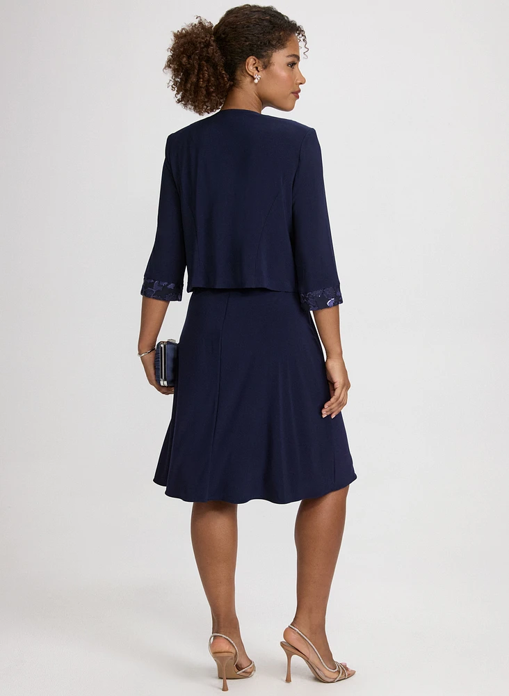 Ensemble de robe et veste à paillettes