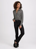 Geometric Print Blouse