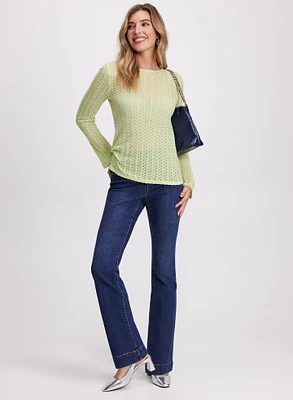 Pointelle Knit Sweater