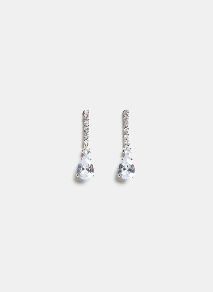 Boucles d'oreilles à pierre en goutte d'eau