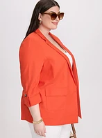 Blazer en mélange de lin