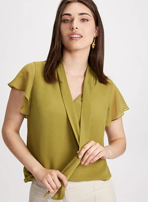 Blouse à encolure nouée