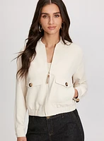 Flap Pocket Bomber Jacket