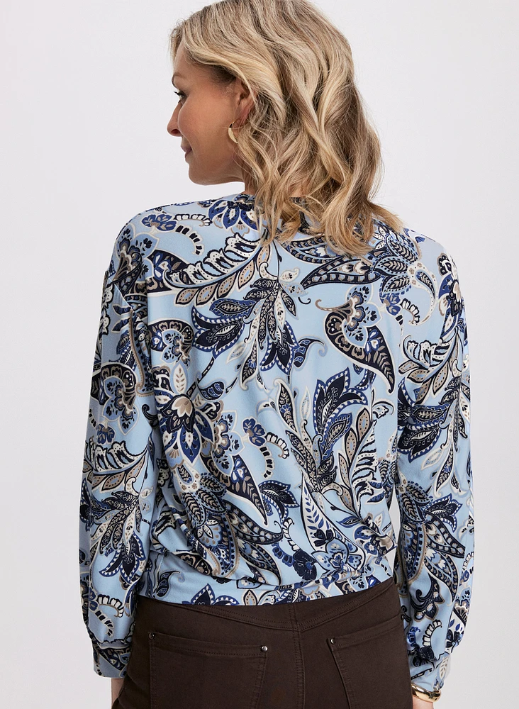 Long Sleeve Paisley Top