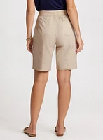 Cotton-Blend Drawstring Shorts