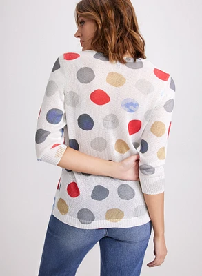 Dot Print Sweater