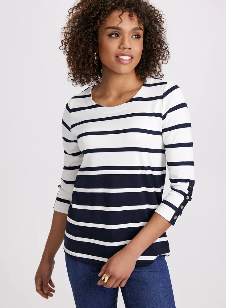 Stripe Print Top