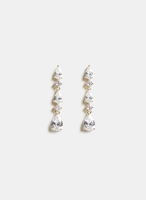 Linear Teardrop Earrings
