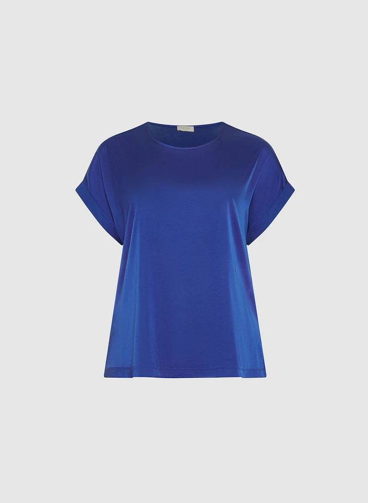 Satin Drop Shoulder Top