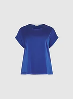 Satin Drop Shoulder Top