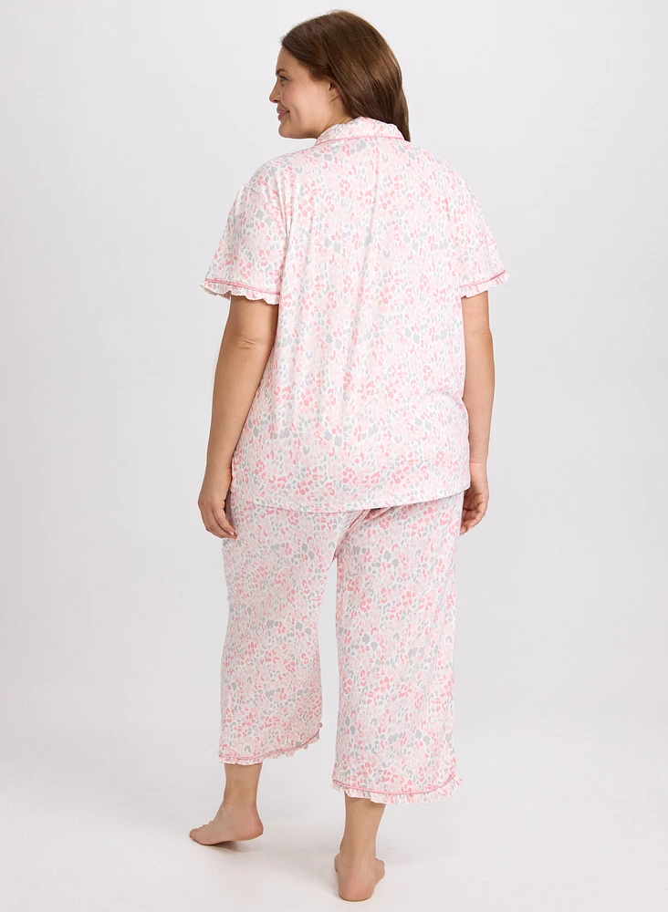 Mixed Animal Print Pyjama Set