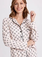 Ensemble pyjama à motif léopard en coeur