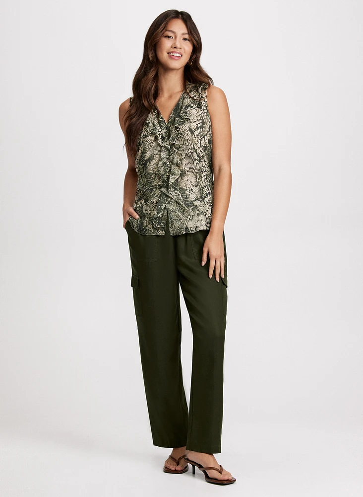 Sofia Cargo Straight-Leg Pants