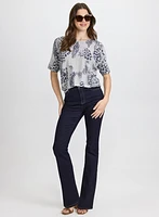 Leopard Glitter Knit Top