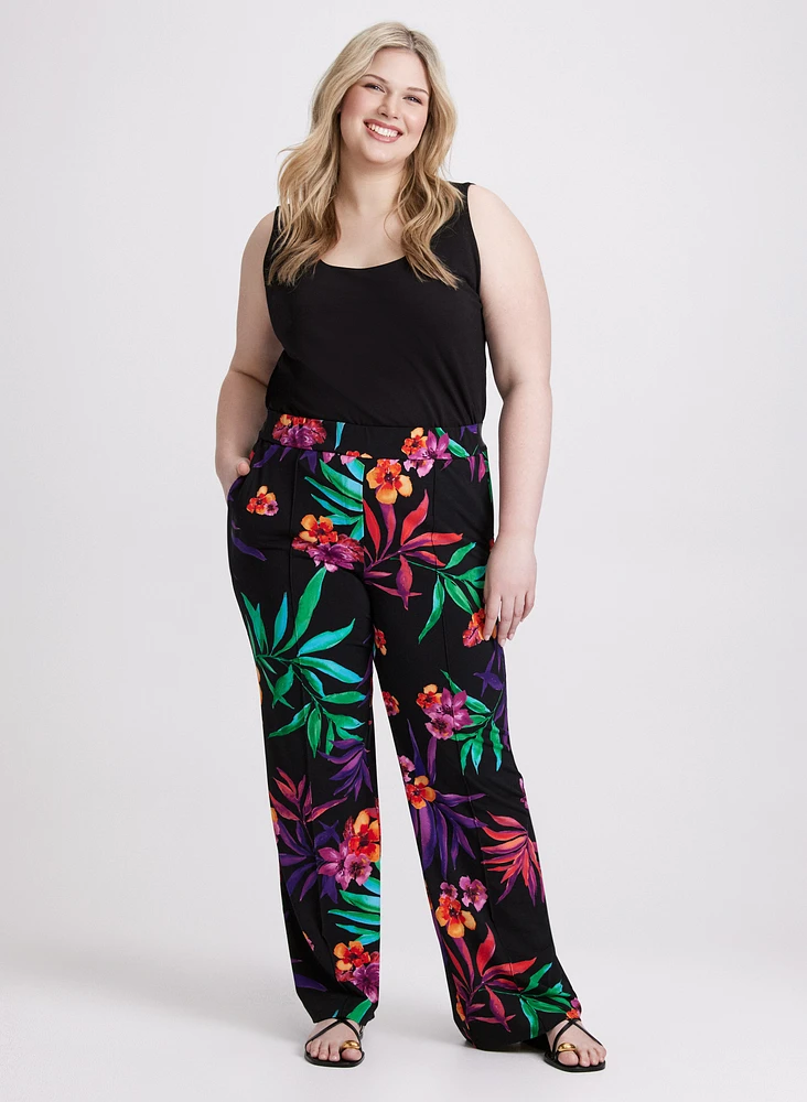 Joseph Ribkoff - Leaf Print Pants