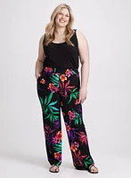 Joseph Ribkoff - Leaf Print Pants