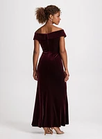 Sweetheart Neck Velvet Dress