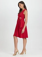 Crystal Buckle Embellished Dress