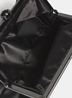 Satin Rhinestone Clutch