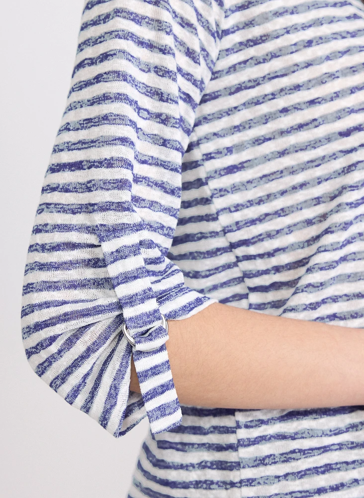 Stripe 3/4 Sleeve Top
