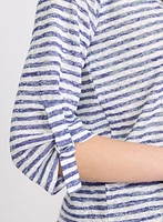 Stripe 3/4 Sleeve Top