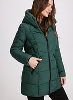 Manteau bouffant en matières recyclées