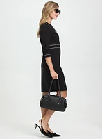 Contrast Stitch Sweater Dress
