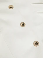 Manteau en mélange de laine à fausse fourrure