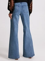 Faded Wide-Leg Jeans