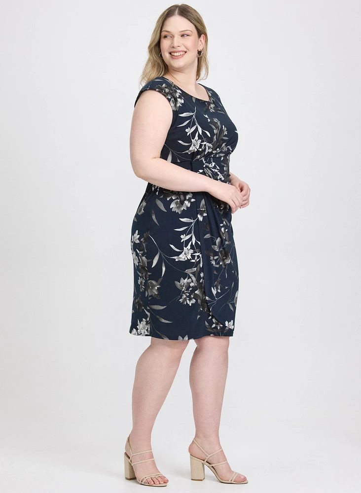 Robe florale en jersey