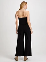 Strapless Wide-Leg Jumpsuit